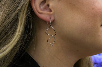 Exclusively Silver Spiral Drop Earring