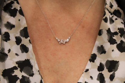 Exclusively Silver Multi-Shaped Cz Necklace