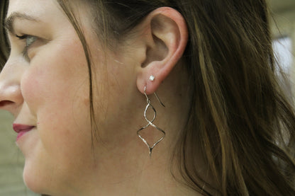 Exclusively Silver Spiral Drop Earring