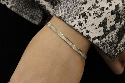 Exclusively Silver Reversible Herringbone Bracelet