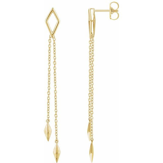 Signature Collection Geometric Chain Earrings