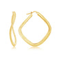Exclusively Silver Diamond Shaped Hoop Earrings