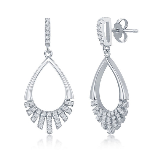 Exclusively Silver CZ Pear Shaped Dangle