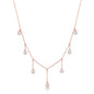 Exclusively Silver Dangling Cz Station Necklace