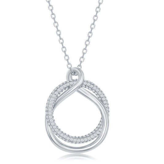 Exclusively Silver Interlocking Circle Necklace