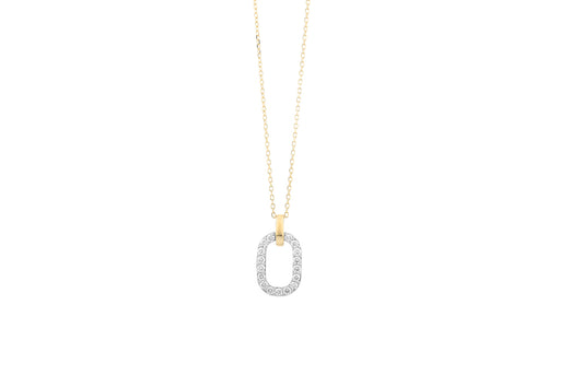 Signature Collection Paperclip Diamond Pendant