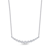 Curved Diamond Bar Necklace - Wine Wednesday Jewelry