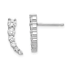 Exclusively Silver CZ Ear Climbers