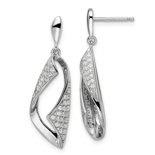 Exclusively Silver Twisted Open Dangle Earrings