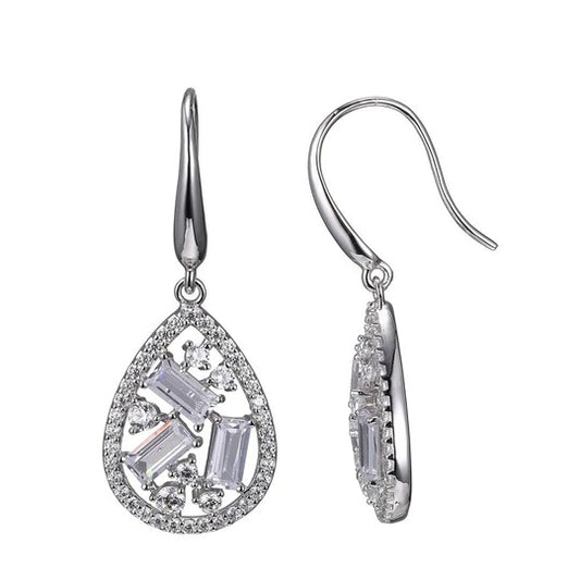 Exclusively Silver Diamond Lite Dangle Earrings