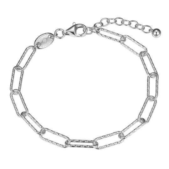 Exclusively SIlver Diamond Cut Paperclip Bracelet